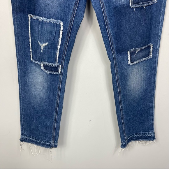 Derek Lam 10 Crosby Mila Mid Rise Girlfriend Patchwork Released Hem Jeans 27 - Picture 8 of 16